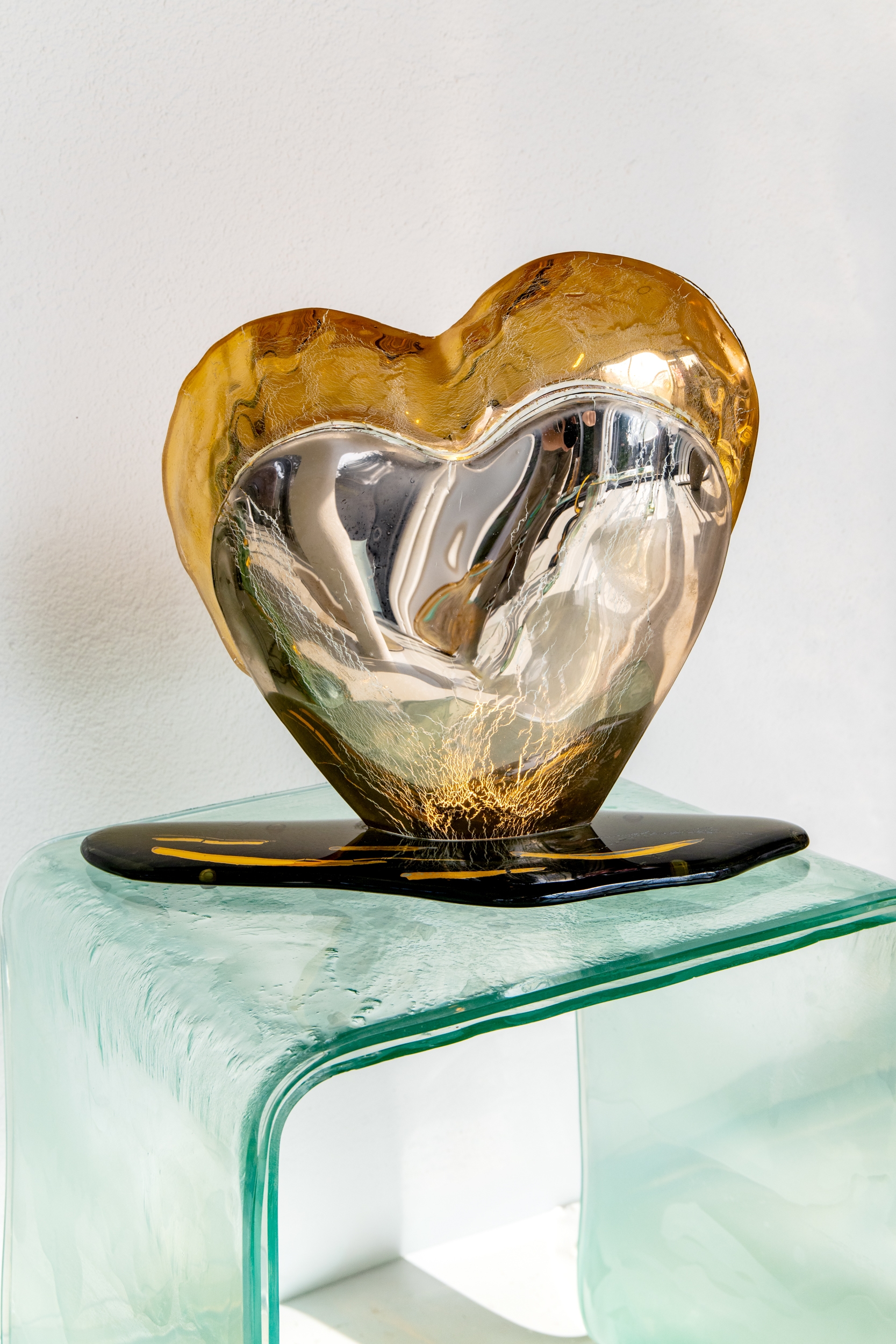 Gold - platinum heart